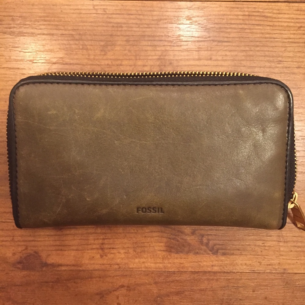 Fossil Wallet Leather Green